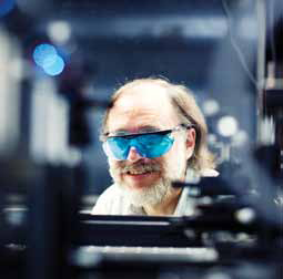 Joel Kubby with one of his adaptive optical systems.