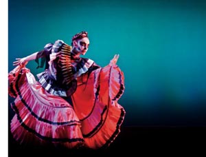 image of dancer from opera by UCSC faculty member John Jota Leaños