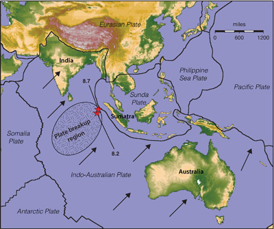 map of Indo-Australian plate