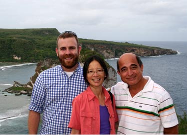 UCSC professors Sandra Chung and Matthew Wagers with Manuel F. Borja