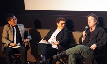(from left) Dennis Lim, Film Society of Lincoln Center director of programming; UCSC film 