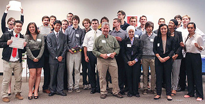 group photo of Gideon Shaanan and students
