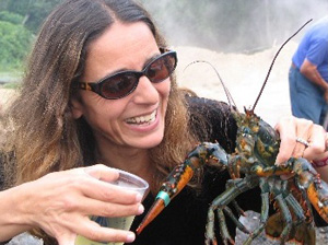 adina paytan holding a lobster