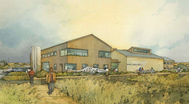 architectural rendering of Coastal Biology building