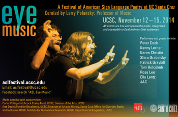 poster for Eye Music ASL festival at UC Santa Cruz