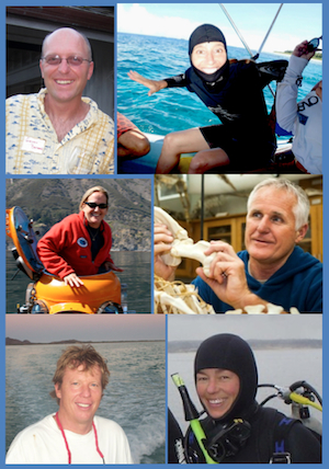 photos of six marine scientists on panel