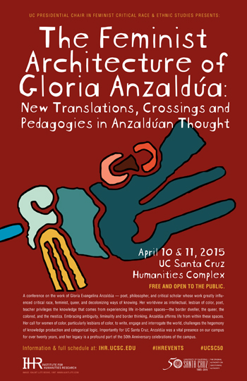 UC Santa Cruz Gloria Anzaldúa conference poster