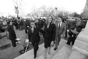 Alumna Kris Perry, left, and wife Sandy Stier were the named plaintiffs in a lawsuit that 