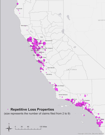 map of repetitive loss properties