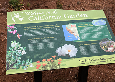 New sign for the California natives garden