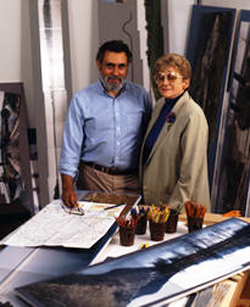 Helen and Newton Harrison, professors-in-residence in the Digital Arts and New Media (DANM