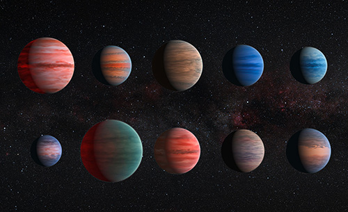 images of planets in two rows