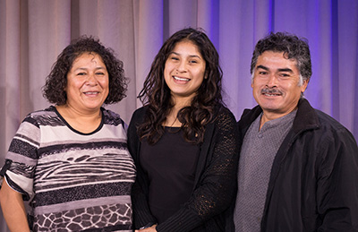 Erika Escalona with parents