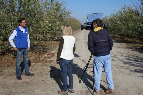 Photo of Daniel Mountjoy being interviewed by CNBC news crew.
