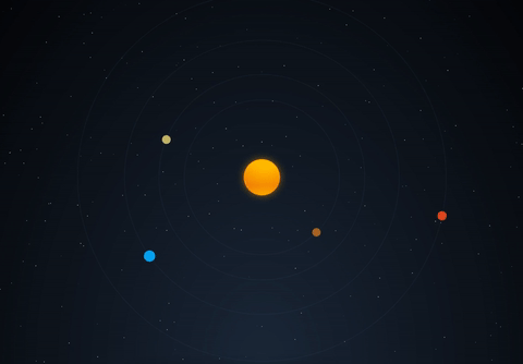 animation of planet system