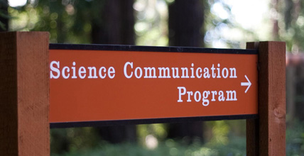 sign for science communication program