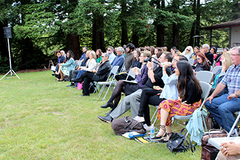The event took place on the lawn of the Cowell Provost House