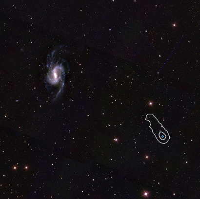 Little Cub galaxy and nearby spiral galaxy