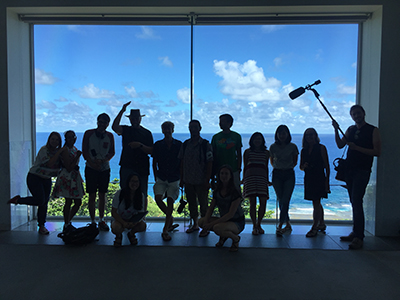 The UC Santa Cruz Gail Project research team at the Peace Memorial Museum in Okinawa, Japa