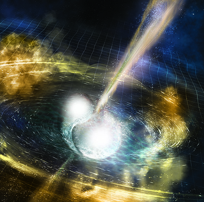 illustration of neutron star merger