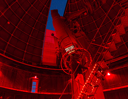 telescope inside dome