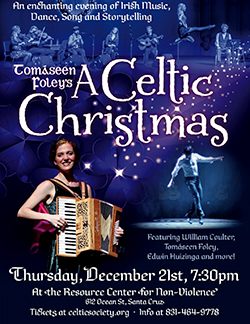 UCSC flyer for Tomaseen Foley’s A Celtic Christmas