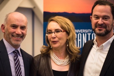 Photo of Jonathan Klein, Gabby Giffords, and Alex Clemens
