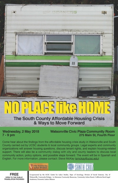 Poster for No Place Like Home event