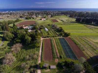 Aerial of UCSC Farm