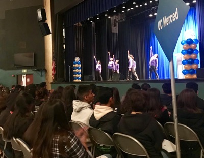 Photo of UCSC dance team Kahaani performing at College Signing Day