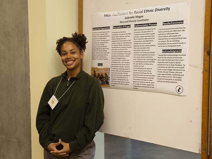 Gabrielle Magee and her CUIP poster