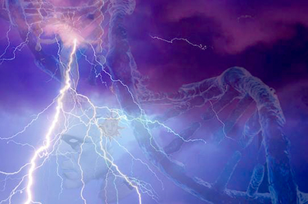 lightning image in the night sky