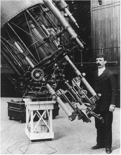 William Wallace Campbell with Lick telescope