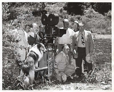 Preston Sawyer and a Movie Group on Location 