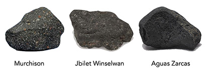 three meteorites