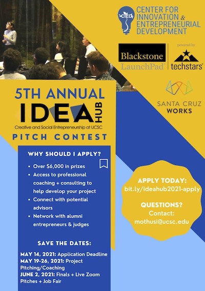 Flier advertising the IDEA Hub contest