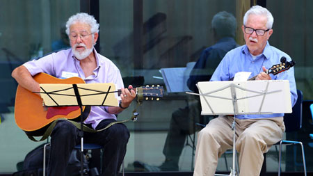 UCSC Retirees played music at a campus event