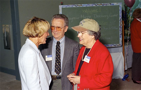 Mary McPherson, Chris Dybdahl, Yolanda Dybdahl at Seymour Center fundraiser