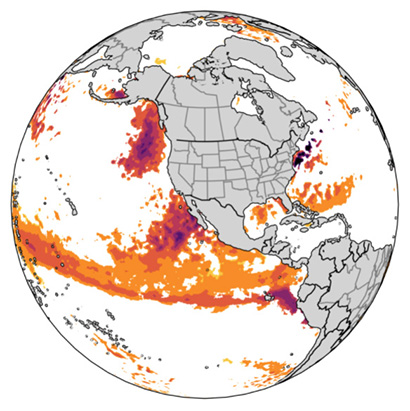 global map of ocean temperatures