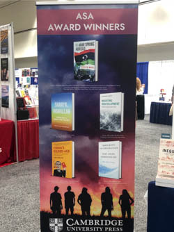 A banner showing book covers of ASA award winners