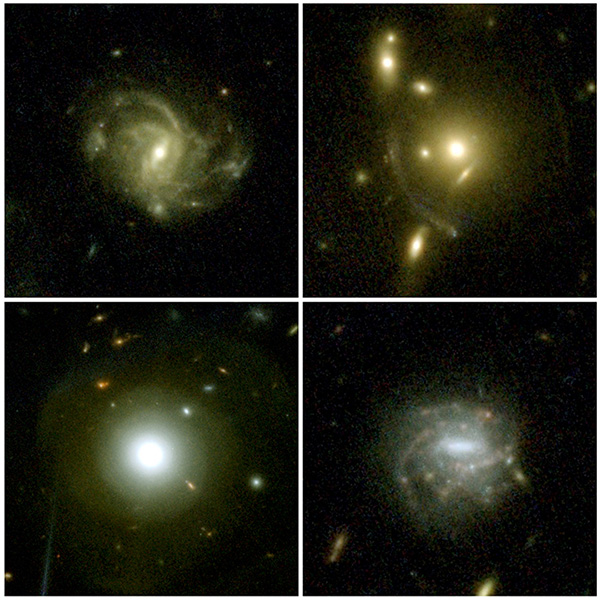 four galaxy images