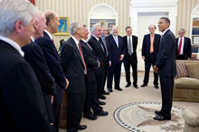 President Obama meeting with Kavli Prize winners