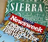 covers of Newsweek and Sierra magazines