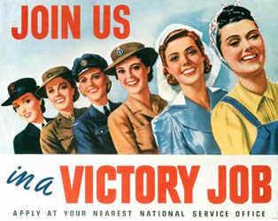 Poster of women in support of military
