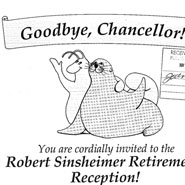 Sinsheimer retirement reception invitation