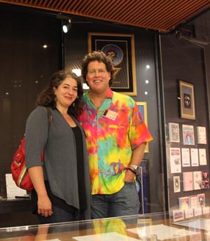 Trixie Garcia, and Scott Brittingham, in the new exhibition space for the Grateful Dead Ar