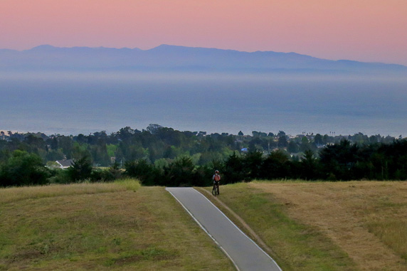 Sunset, Bike path at UCSC