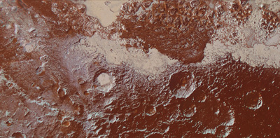 view of Pluto's surface