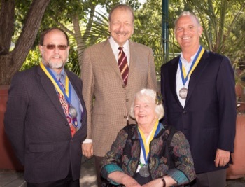 Photo of Ronnie Lipschutz, Chancellor Blumenthal, Jane Headley, and Mark Headley