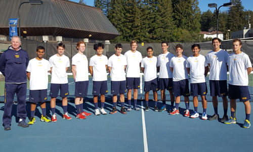 Group photo of men's tennis team